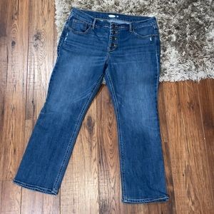 Size 12 Old Navy Buttonfly Flare Ankle Midrise Jeans